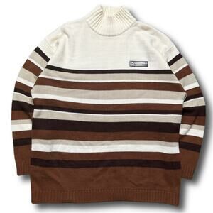 Southpole Y2K Vintage Tan Brown Knit Turtleneck Sweater Top